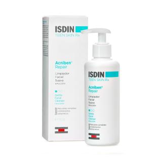 Isdin Acniben Repair Limpiador Facial Suave 180ml - Emulsión limpiadora pieles bajo tratamientos antiacneicos