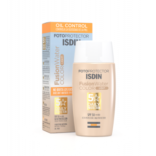 Isdin Fotoprotector Fusion Water Color Light SPF50 50ml - Bloqueador solar facial con color Oil Control