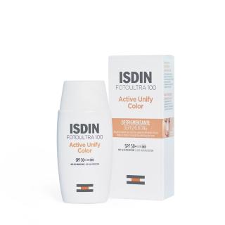 Isdin FotoUltra Active Unify Color SPF50+ 50ml - Bloqueador solar facial para manchas con color
