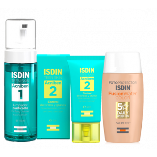 Pack ISDIN piel mixta a grasa completa con color