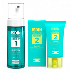 Pack ISDIN Acniben Limpieza e Hidratación para piel mixta a grasa