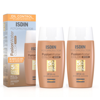 2x1 ISDIN Fotoprotector Fusion Water Color BRONZE 50ml