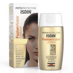 Isdin Fotoprotector Fusion Water Urban SPF30 50ml - Bloqueador solar facial para entornos urbanos